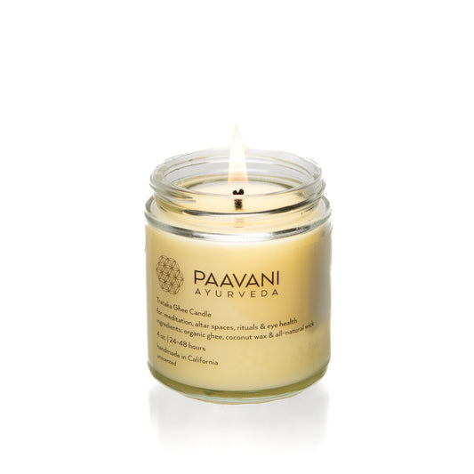 Paavani Ayurveda Trataka Ghee Candle, Ayurvedic Meditation Candle