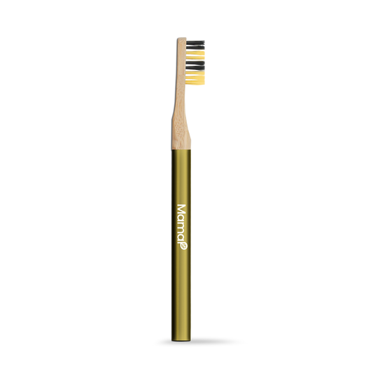 MamaP Revolve Manual Toothbrush with Replaceable Head, Save the Bees