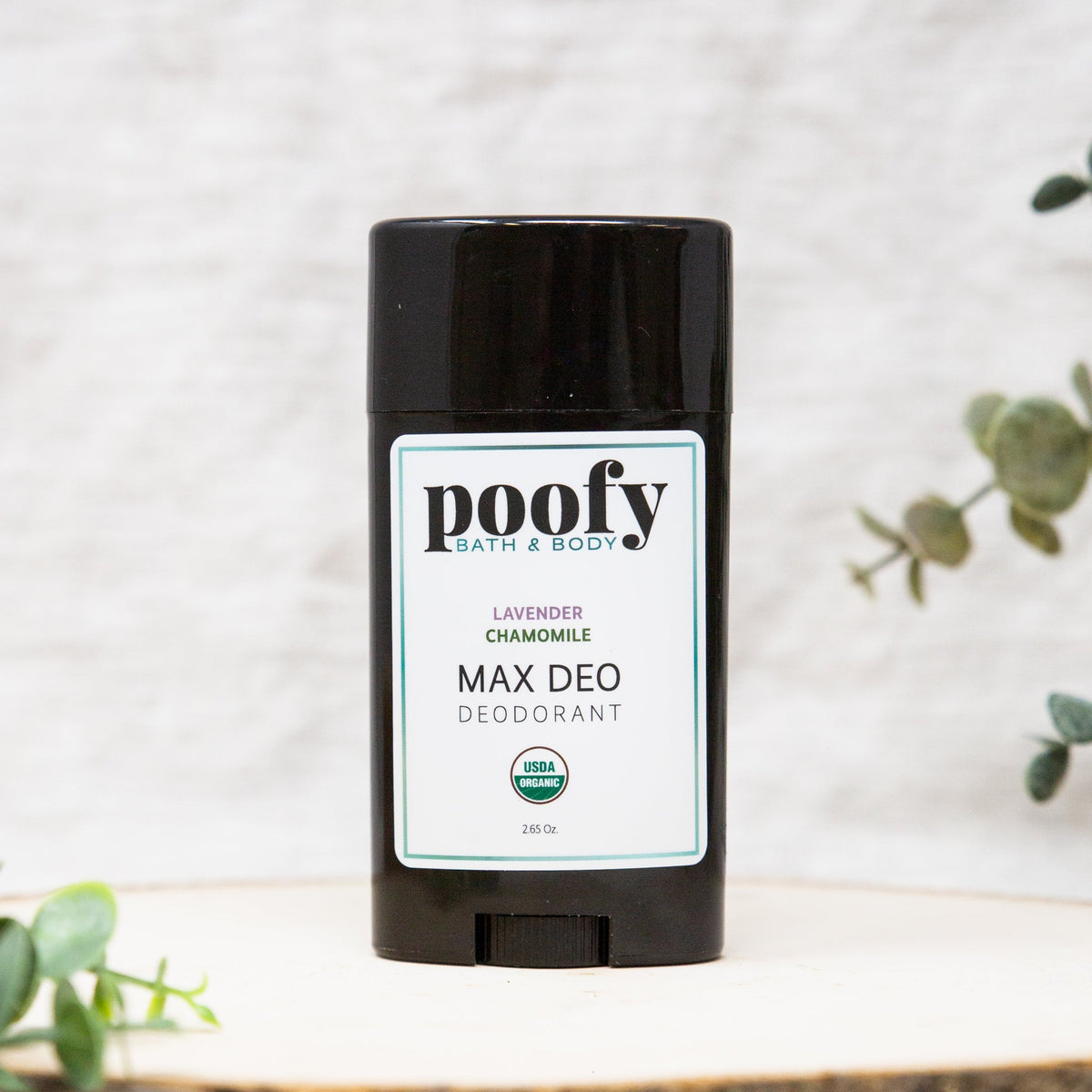 Poofy Organics Max Deo Lavender Chamomile Deodorant, Organic