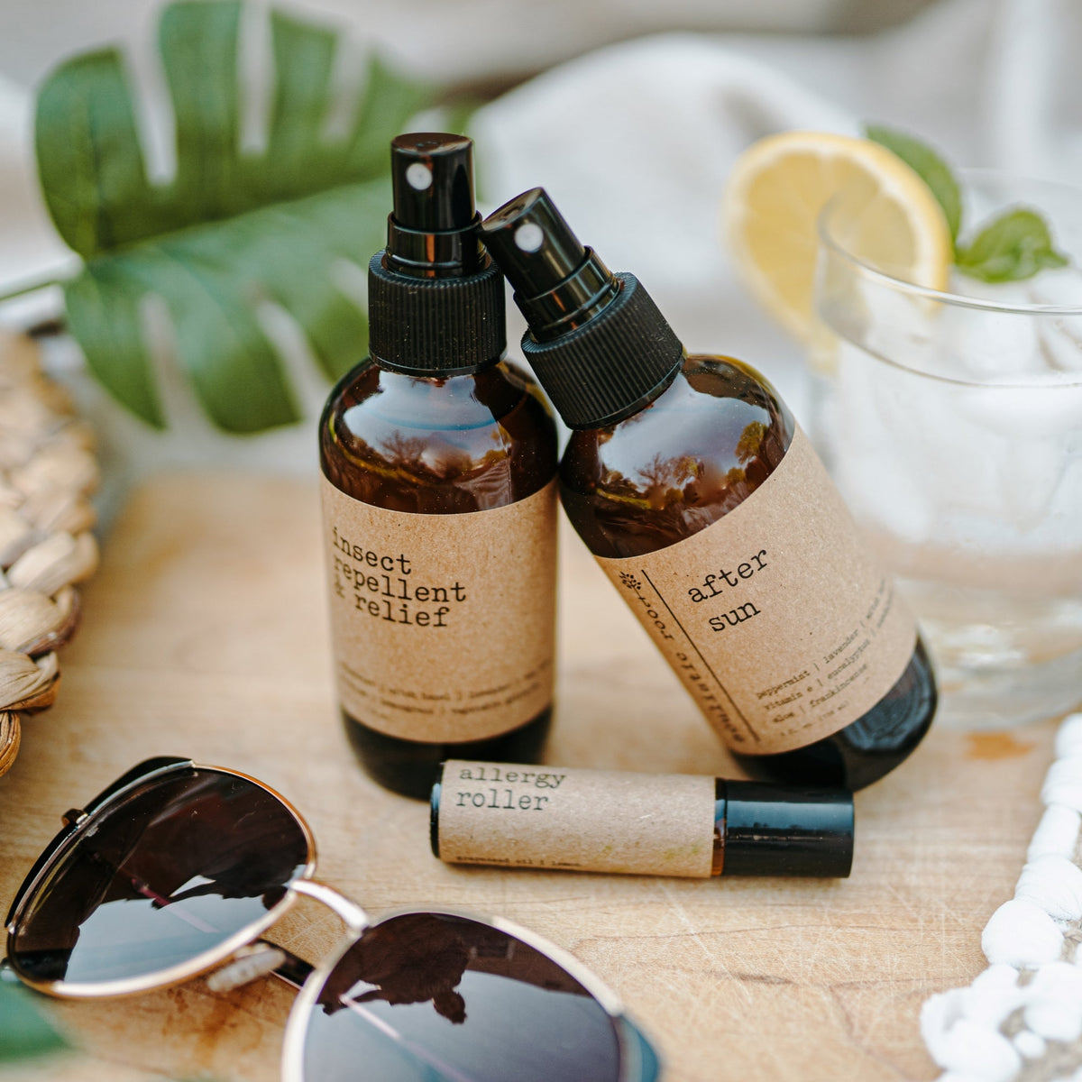 Soulistic Root Summer Favorites Trio Gift Set, After Sun, Bug Spray & Allergy Roller