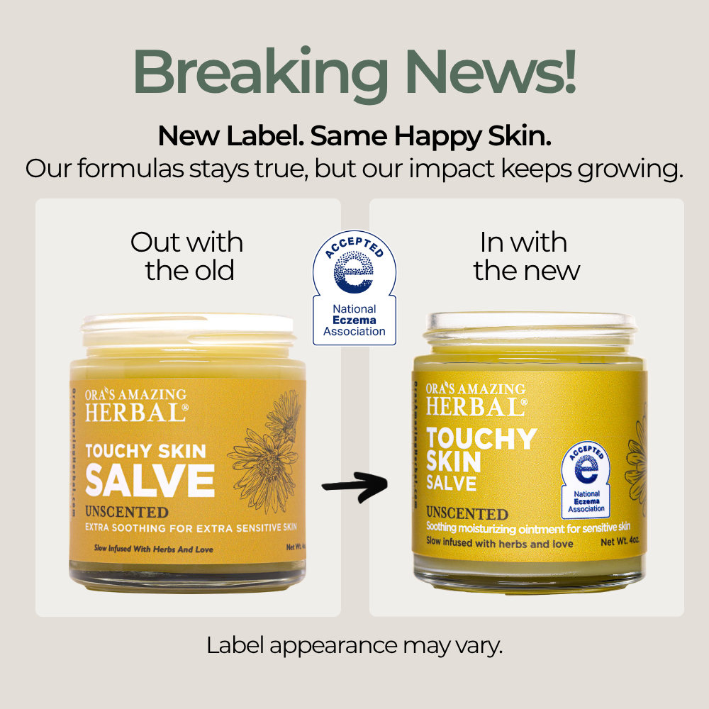 Ora's Amazing Herbal Touchy Skin Salve, Eczema Cream Ointment