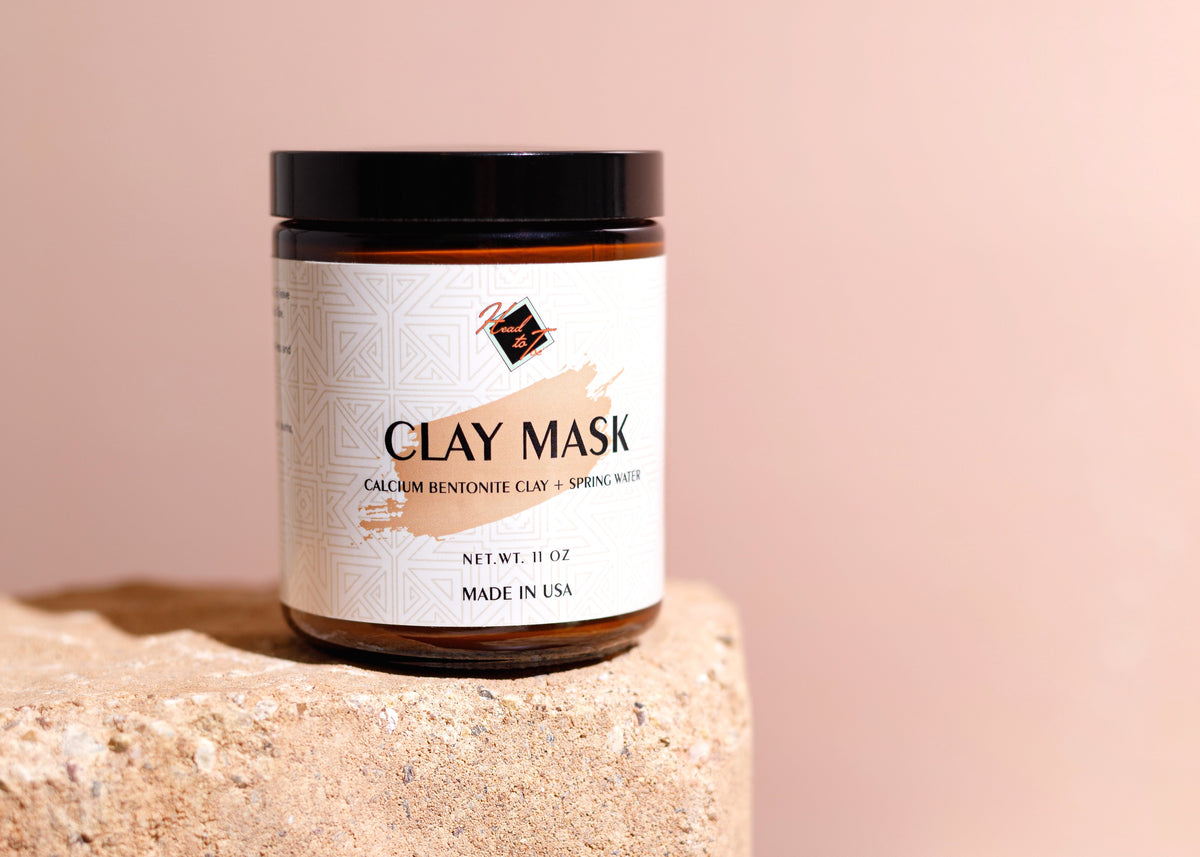 Head To Toe Products Pure Calcium Bentonite Clay Mask, Spring Water Activated