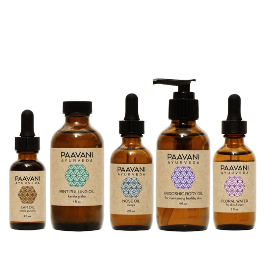 Paavani Ayurveda Dinacharya Ritual Kit, Ayurvedic Daily Self-Care