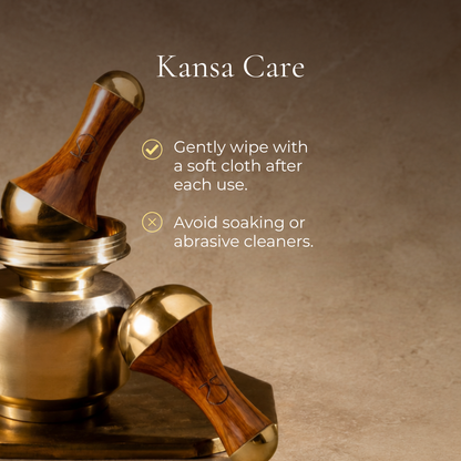 Kansa Organics Double sided Kansa Wand, Ayurvedic Massage Tool