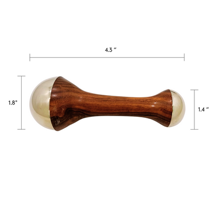 Paavani Ayurveda Dual-Dome Kansa Wand, Ayurvedic Massage Tool