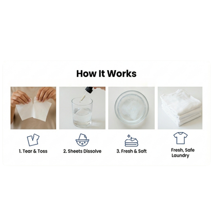 MamaP Laundry Detergent Sheets, Sensitive Skin, Baby-Safe, Fragrance-Free