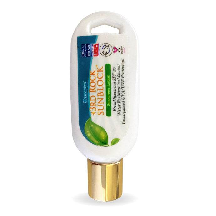 3rd Rock Essentials Sunblock Sunscreen Lotion, Unscented, Zinc Oxide SPF 35, 1.7 oz