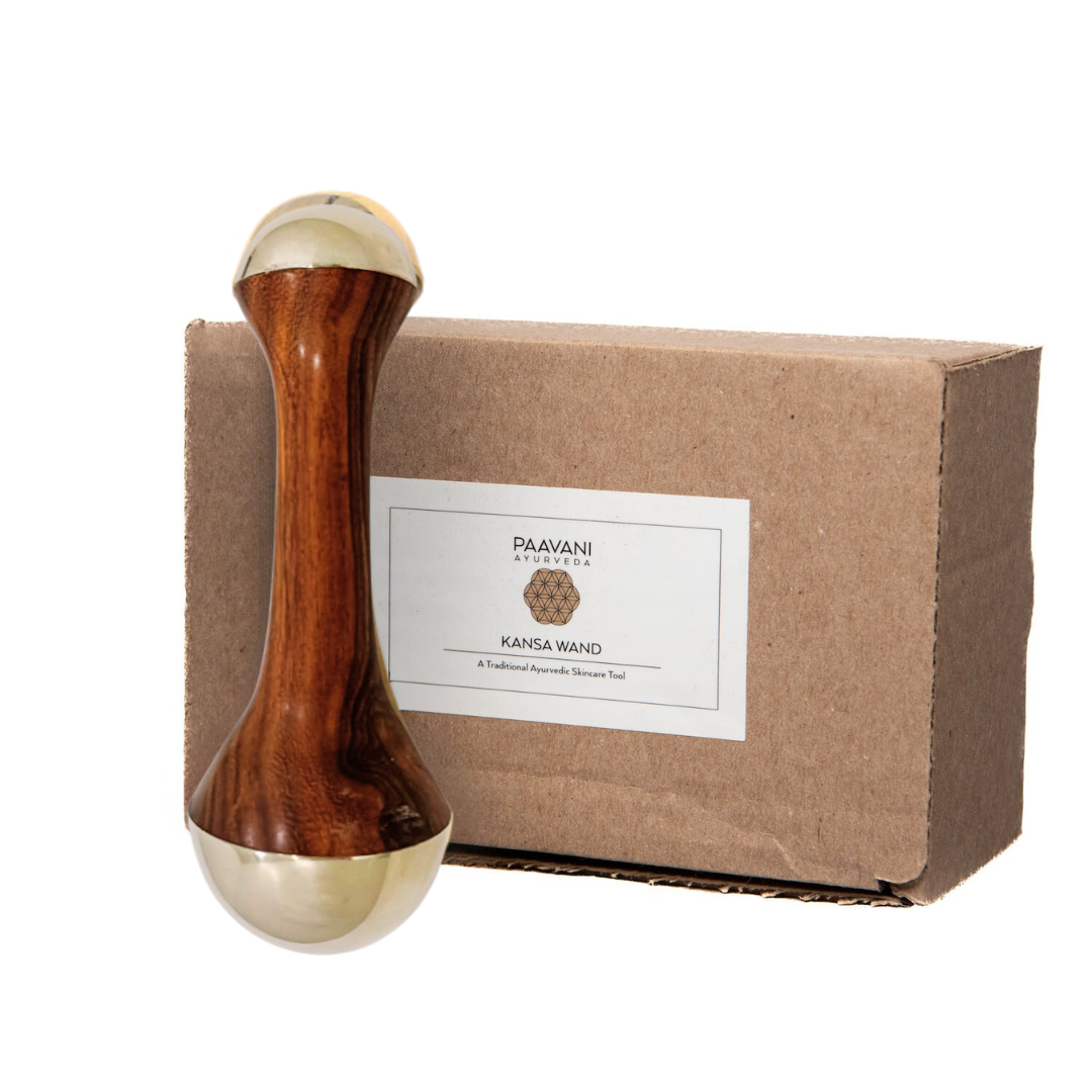 Paavani Ayurveda Dual-Dome Kansa Wand, Ayurvedic Massage Tool