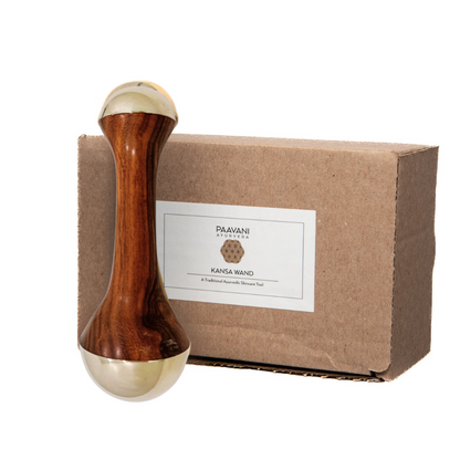 Paavani Ayurveda Dual-Dome Kansa Wand, Ayurvedic Massage Tool