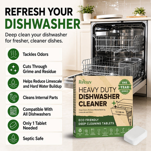 Renuv Dishwasher Cleaner and Deodorizer Tablets