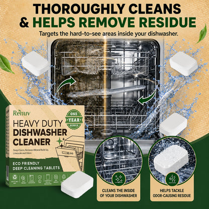 Renuv Dishwasher Cleaner and Deodorizer Tablets