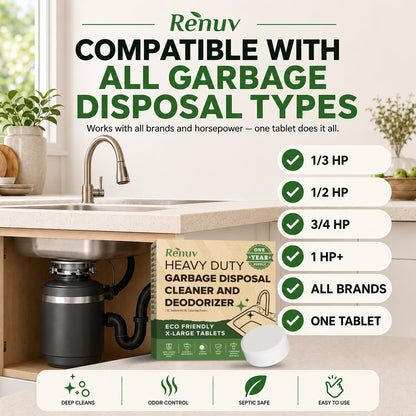Renuv Garbage Disposal Cleaner & Deodorizer Tablets