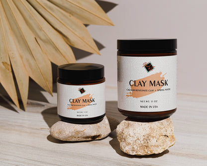 Head To Toe Products Pure Calcium Bentonite Clay Mask, Spring Water Activated