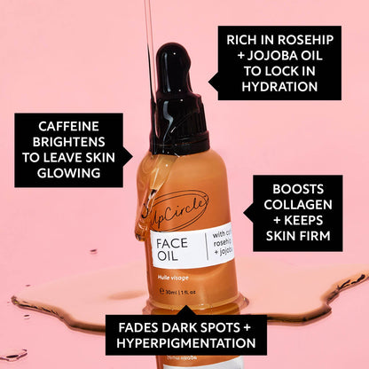 UpCircle Organic Face Oil with Coffee Extract, Travel Size