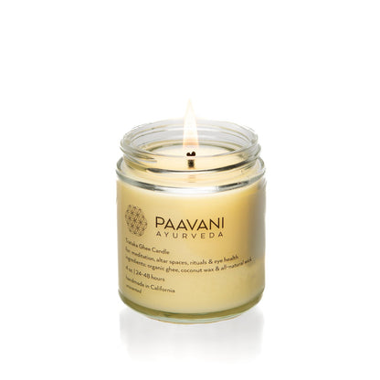 Paavani Ayurveda Trataka Ghee Candle, Ayurvedic Meditation Candle