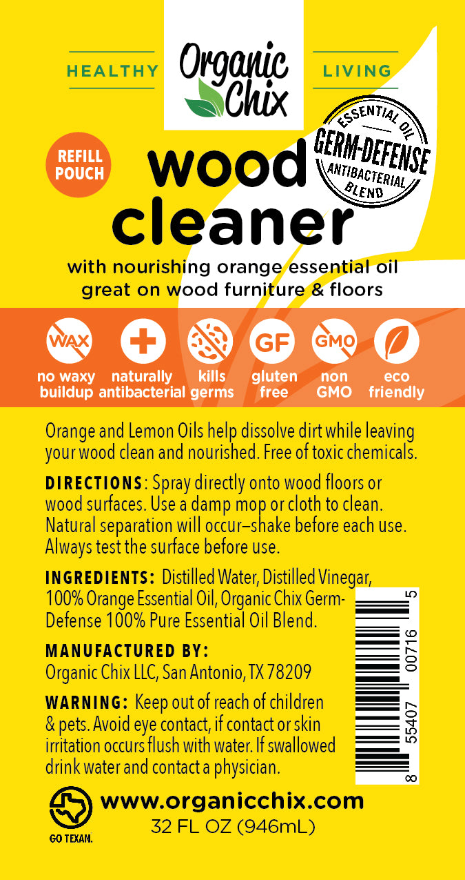 Organic Chix Natural Non-Toxic Wood Cleaner
