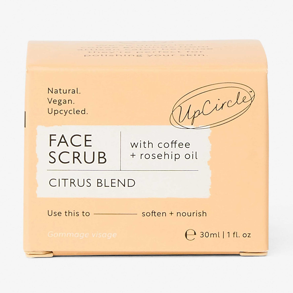 UpCircle Natural Face Scrub, Citrus Blend, Travel Size