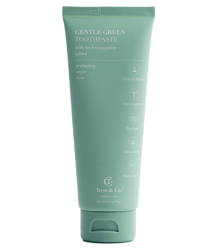 Terra & Co. Gentle Green Sensitive Toothpaste with Hydroxyapatite & B12, Fluoride-Free