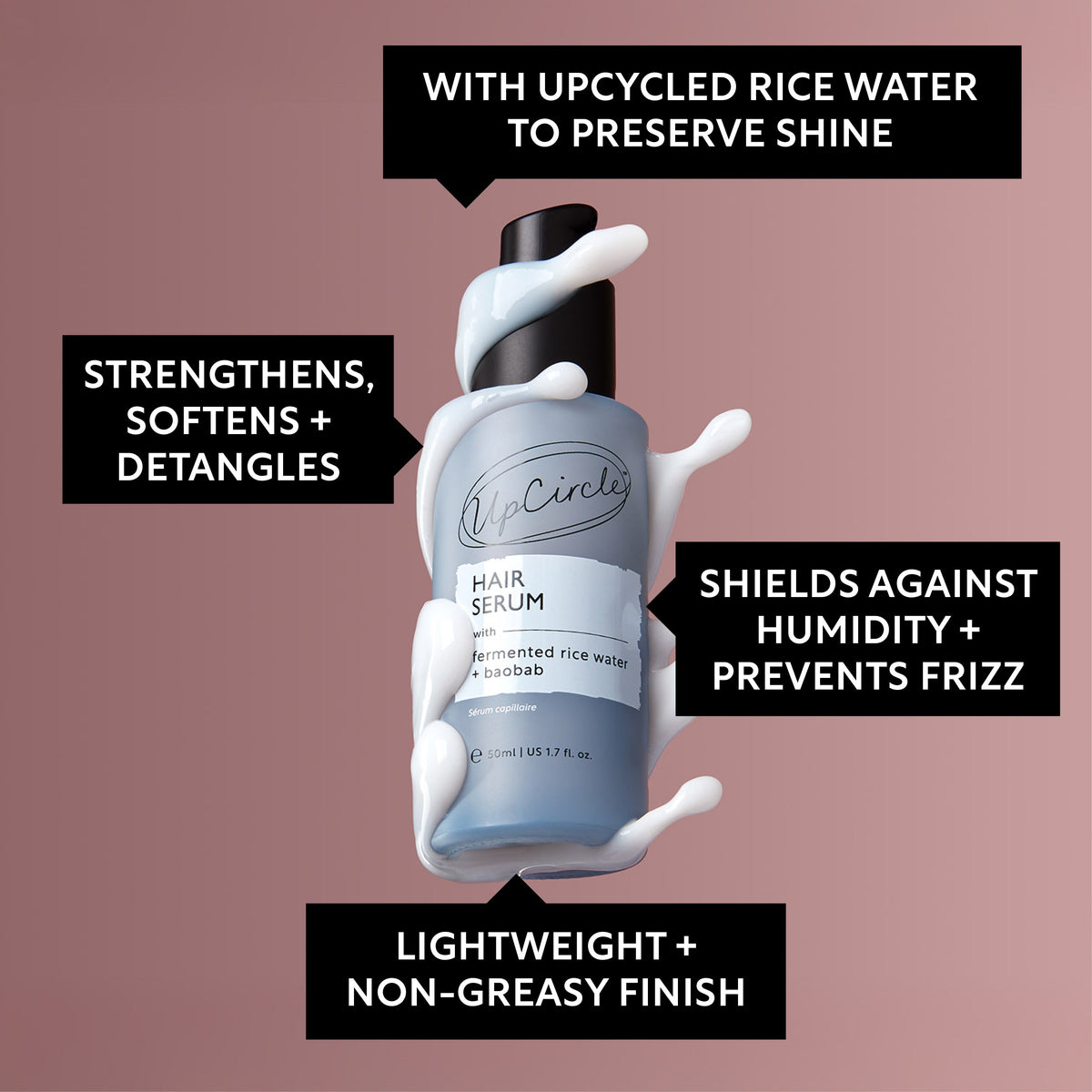 UpCircle Hair Serum with Fermented Rice Water & Baobab