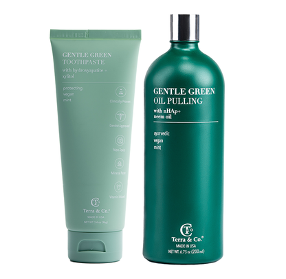 Terra & Co. Gentle Green Sensitive Toothpaste with Hydroxyapatite & B12, Fluoride-Free