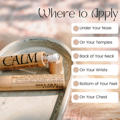 Soulistic Root Calm Essential Oil Bamboo Roller