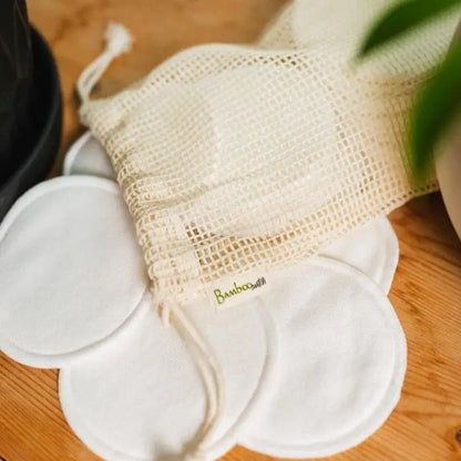 Pantry Products Reusable Bamboo Cotton Facial Rounds, Set of 20