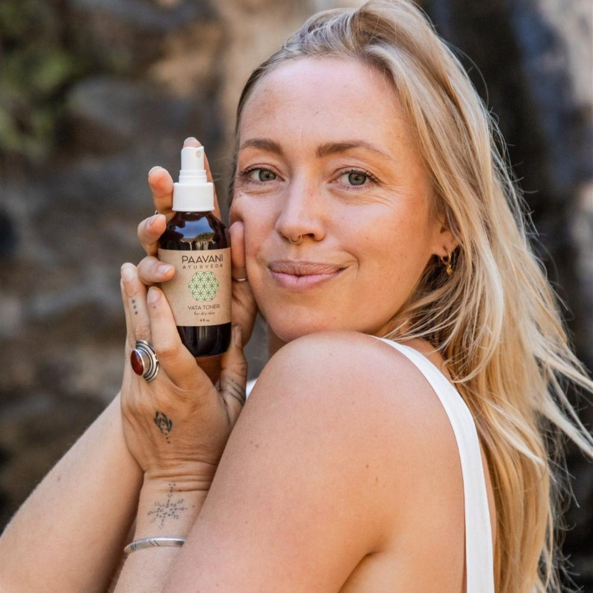 Paavani Ayurveda Vata Toner, Ayurvedic Facial Mist for Dry, Delicate Skin