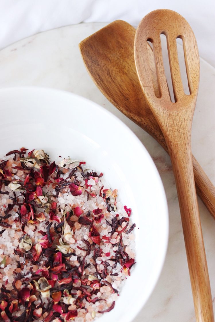 Pantry Products Rose & Hibiscus Bath Soak, Himalayan Pink Salt & Floral Essential Oils