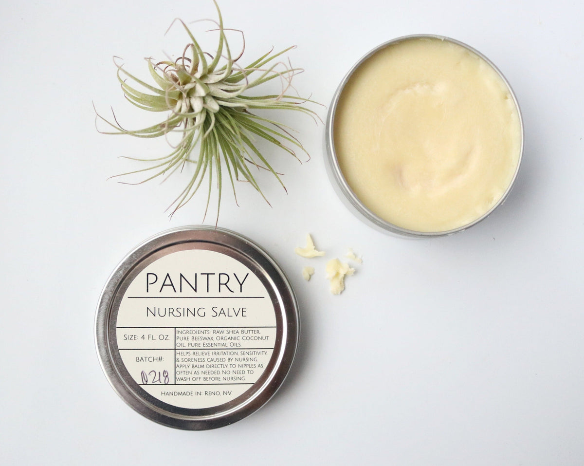 Pantry Products Nursing Salve, Natural Nipple Balm for Nursing Moms, 4 oz
