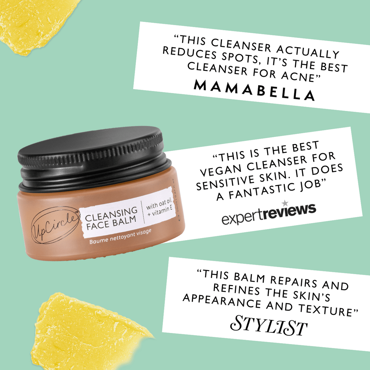 UpCircle Cleansing Face Balm with Oat Oil & Vitamin E, Travel Size