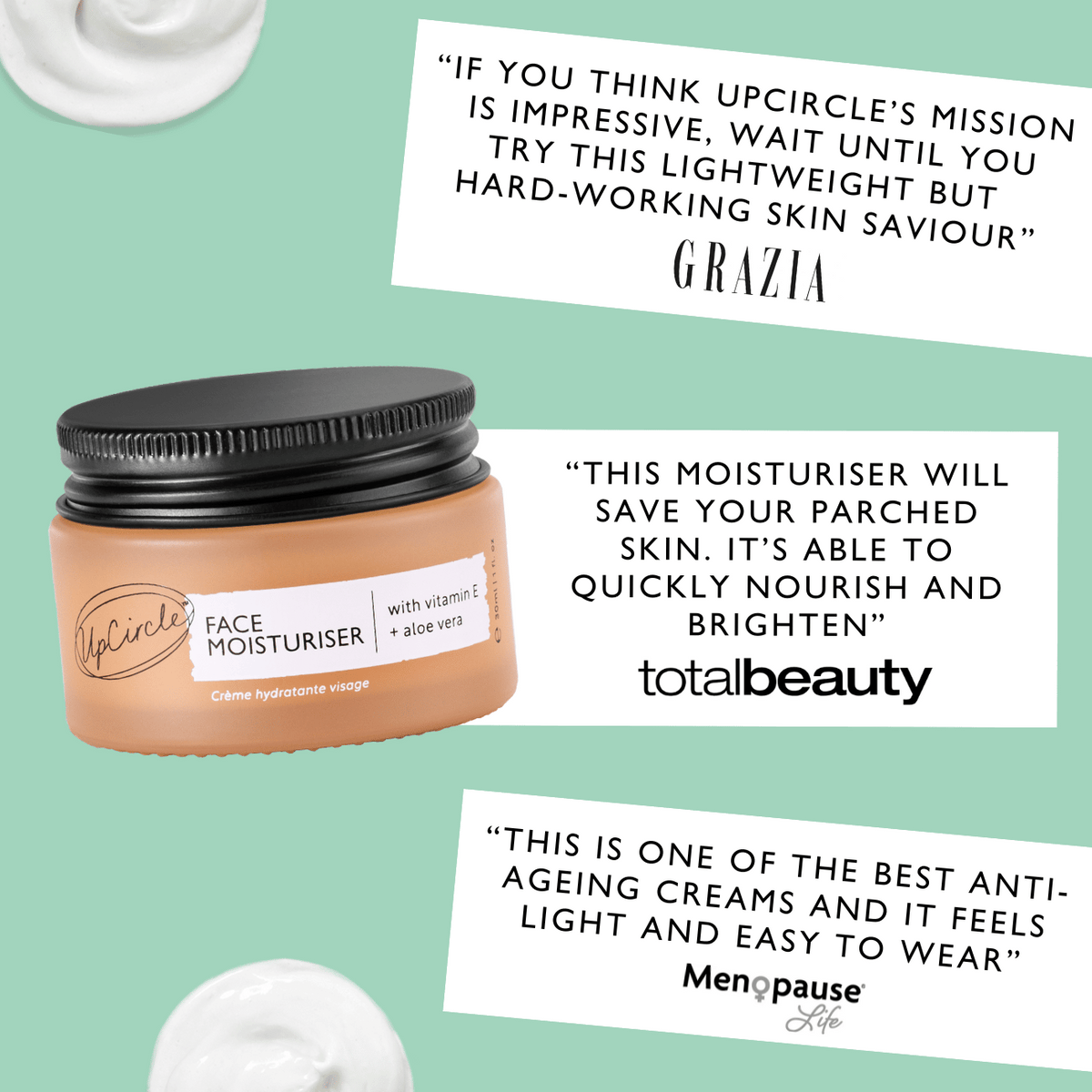 UpCircle Face Moisturizer with Vitamin E, Travel Size