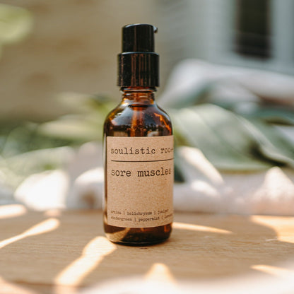 Soulistic Root Sore Muscles Blend with Arnica & Cooling Essential Oils