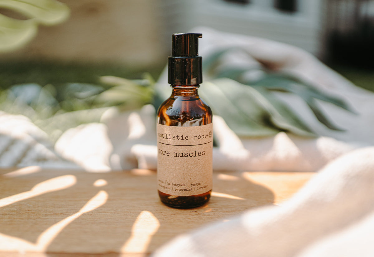 Soulistic Root Sore Muscles Blend with Arnica & Cooling Essential Oils