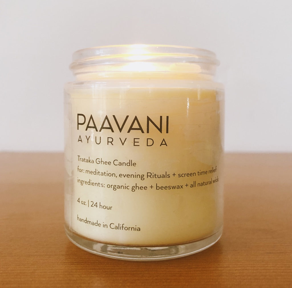 Paavani Ayurveda Trataka Ghee Candle, Ayurvedic Meditation Candle