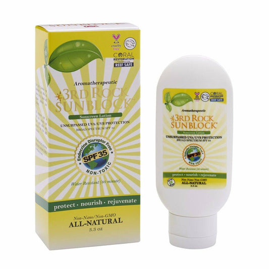 3rd Rock Essentials Sunblock Sunscreen Lotion, Aromatherapeutic, Zinc Oxide SPF 35