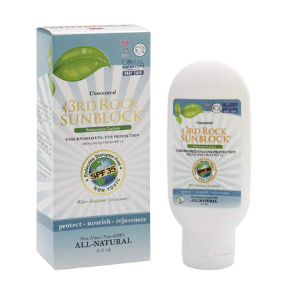 3rd Rock Essentials Sunblock Sunscreen Lotion, Unscented, Zinc Oxide SPF 35