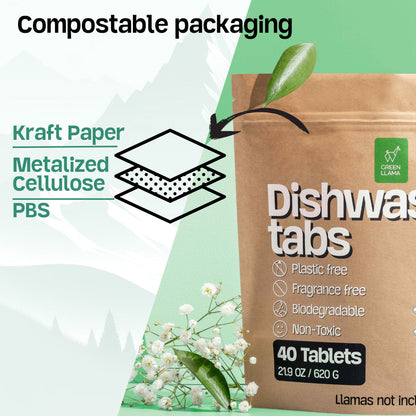 Green Llama EWG Verified & PVA-Free Dishwasher Tabs