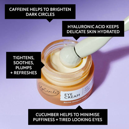 Vegan Eye Cream with Cucumber, Hyaluronic Acid + Coffee