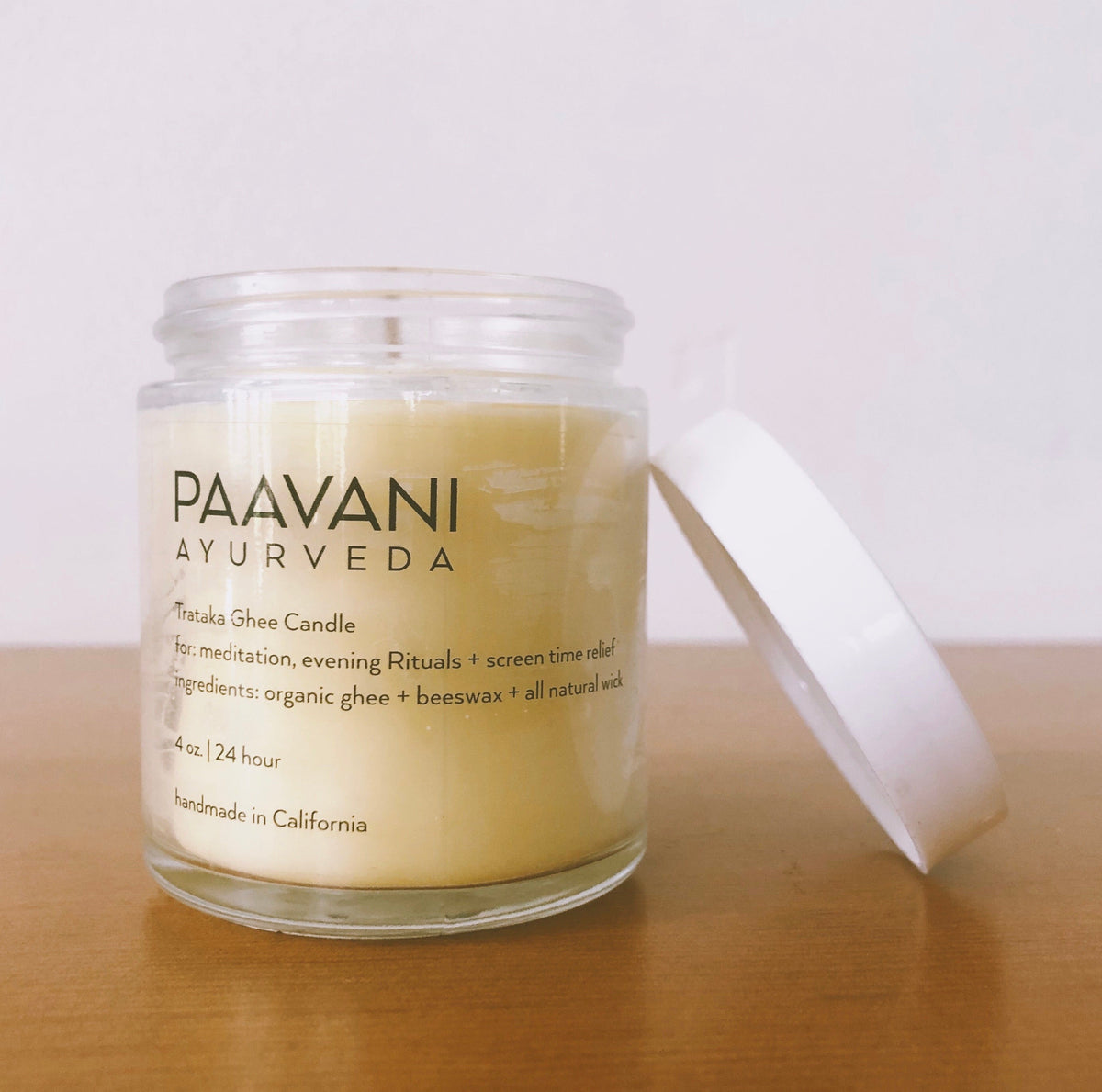 Paavani Ayurveda Trataka Ghee Candle, Ayurvedic Meditation Candle