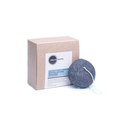Heliotrope SF Konjaku & Charcoal Exfoliating Sponge