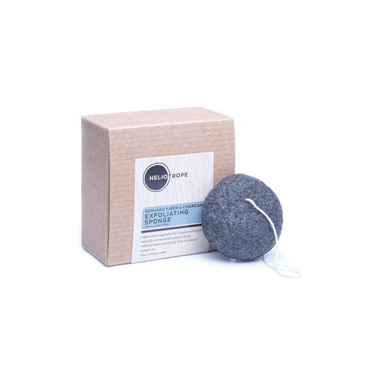 Heliotrope SF Konjaku & Charcoal Exfoliating Sponge