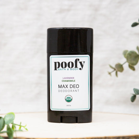 Poofy Organics Max Deo Lavender Chamomile Deodorant, Organic
