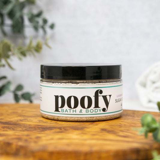 Poofy Organics Lavender Lemon Creamy Sugar Scrub, Organic
