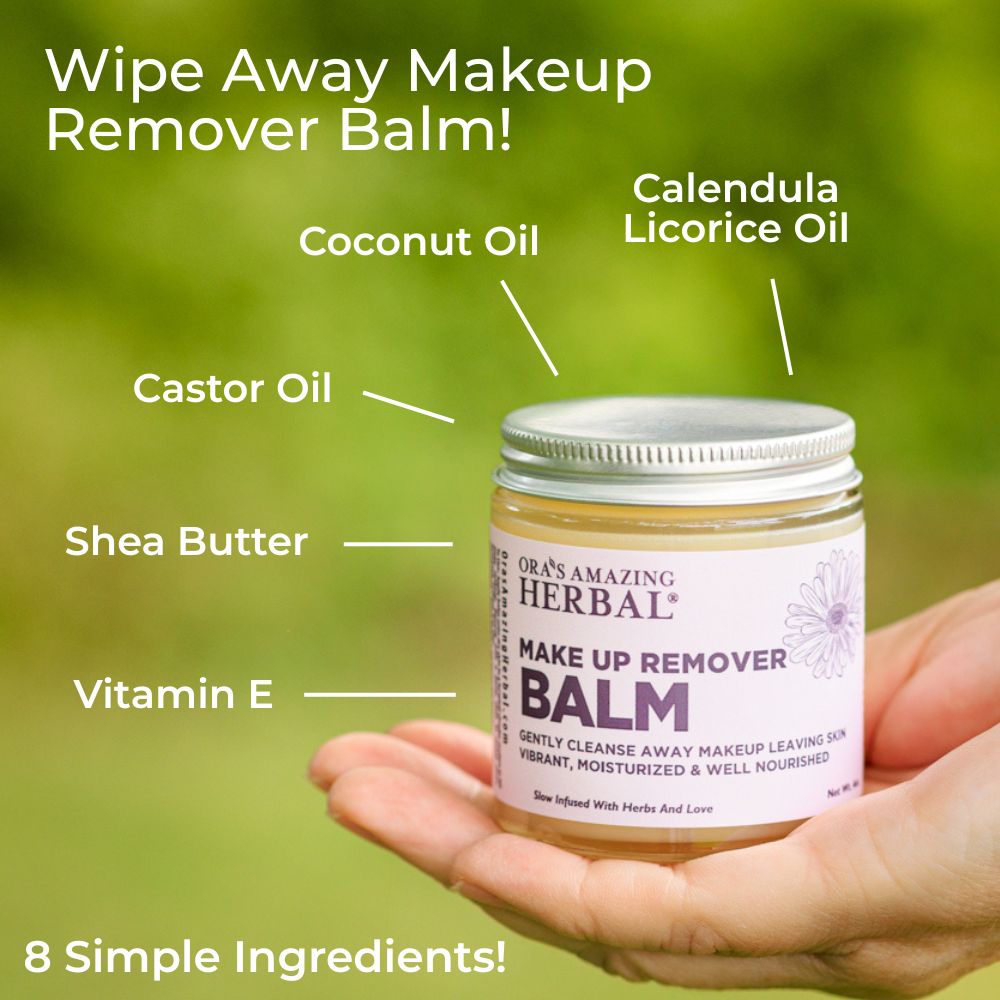 Ora's Amazing Herbal Makeup Remover Balm with Calendula, Fragrance-Free