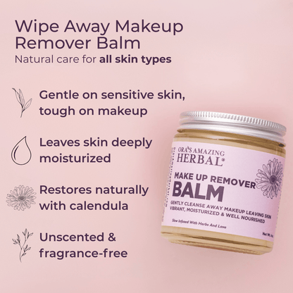 Ora's Amazing Herbal Makeup Remover Balm with Calendula, Fragrance-Free