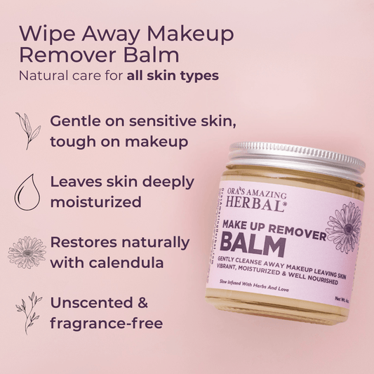 Ora's Amazing Herbal Makeup Remover Balm with Calendula, Fragrance-Free