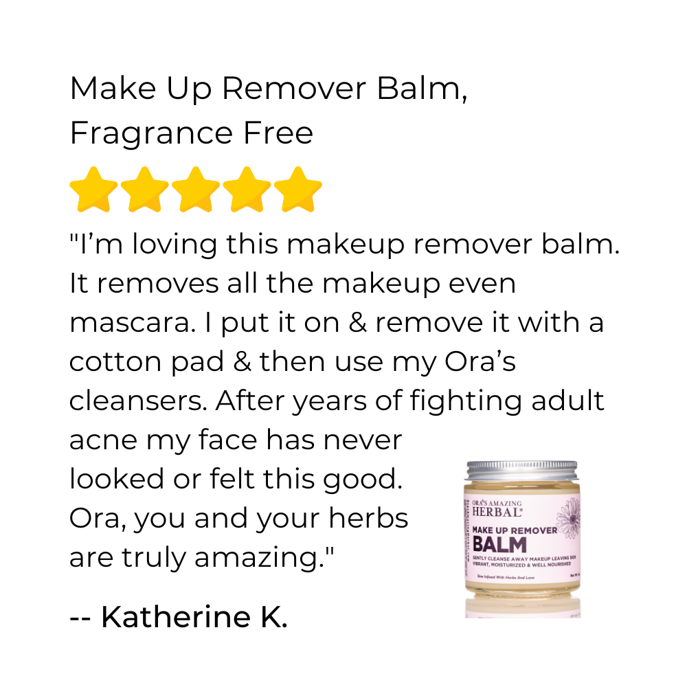 Ora's Amazing Herbal Makeup Remover Balm with Calendula, Fragrance-Free