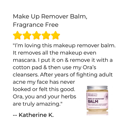 Ora's Amazing Herbal Makeup Remover Balm with Calendula, Fragrance-Free