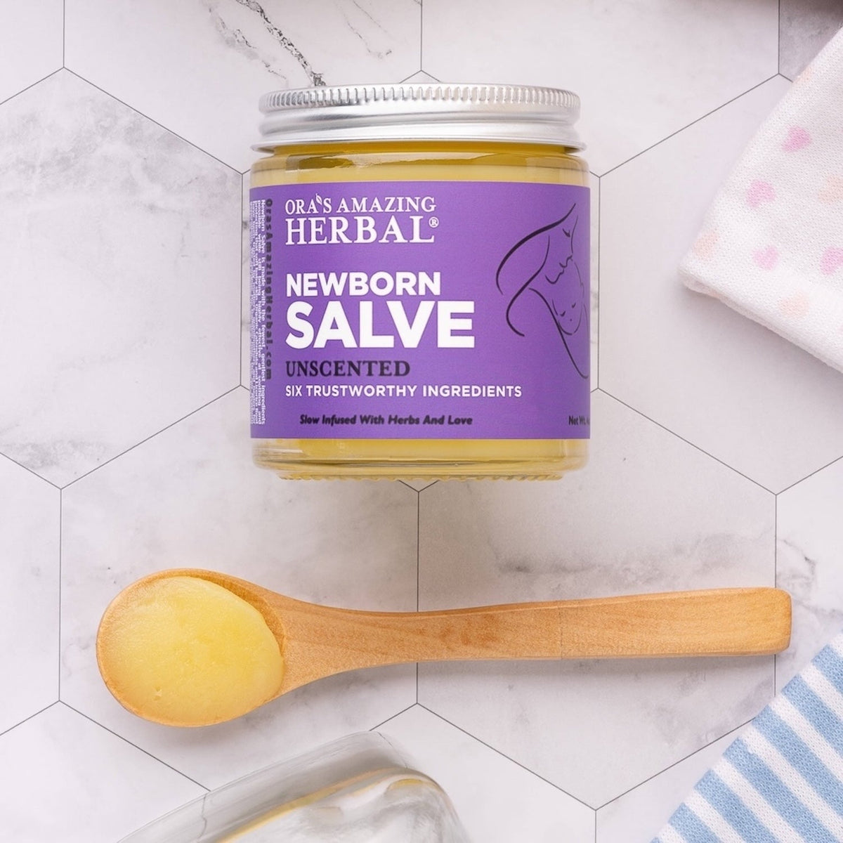 Ora's Amazing Herbal Newborn Salve, Calendula Ointment for Babies
