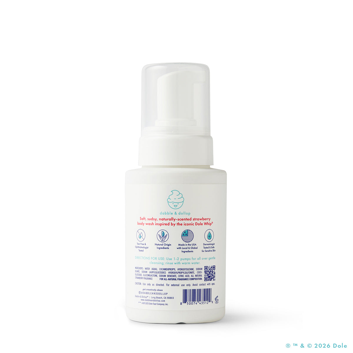 Dabble & Dollop Dole Whip Strawberry Foaming Body Wash
